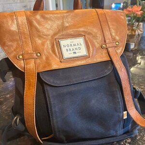 Top side Leather backpack-The Normal Brand